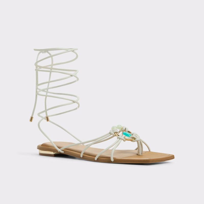 White/Bone Aldo Women Nirena White/Bone Women's Flat Sandals Sandals - Image 4