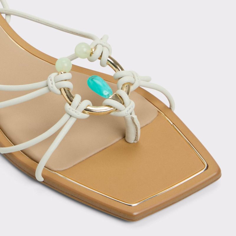 White/Bone Aldo Women Nirena White/Bone Women's Flat Sandals Sandals - Image 5
