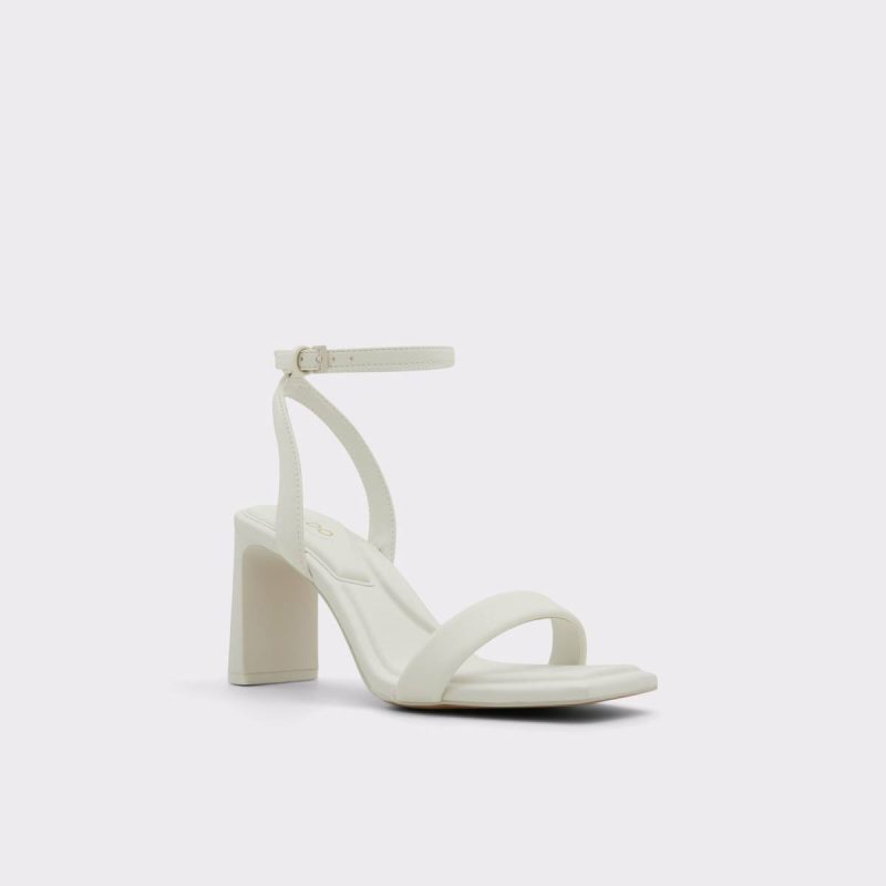 White/Bone Women Aldo Aurorai White/Bone Women's Strappy Sandals Heels - Image 4