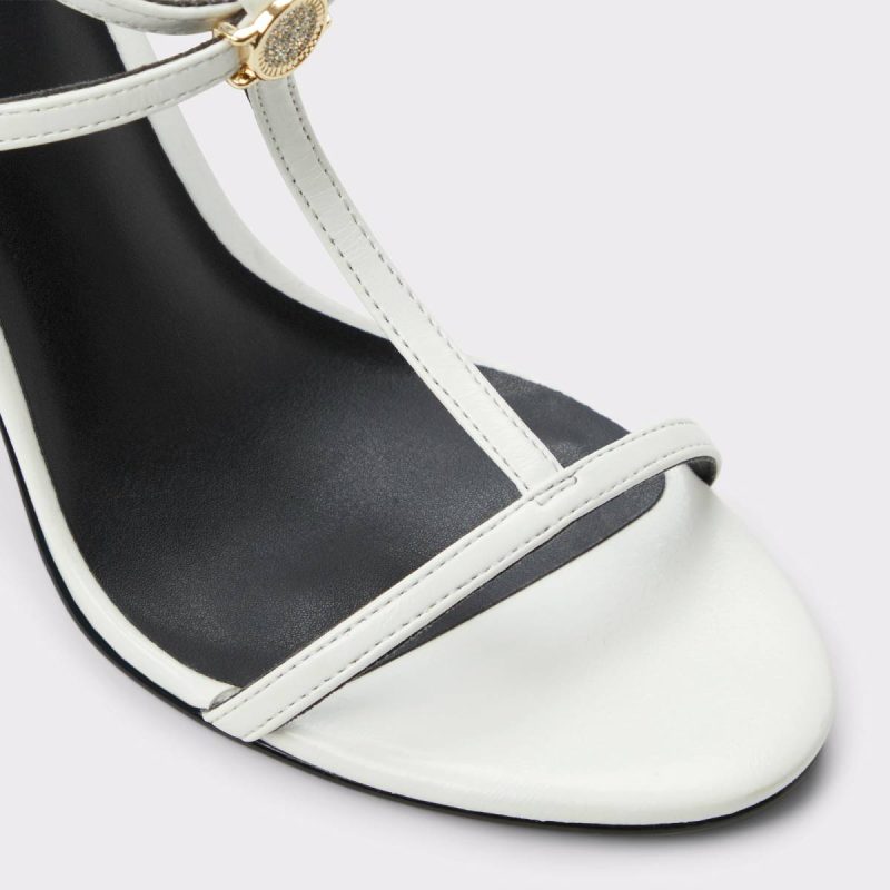 White Heels Women Aldo Cecille White Women's Strappy Heels - Image 5