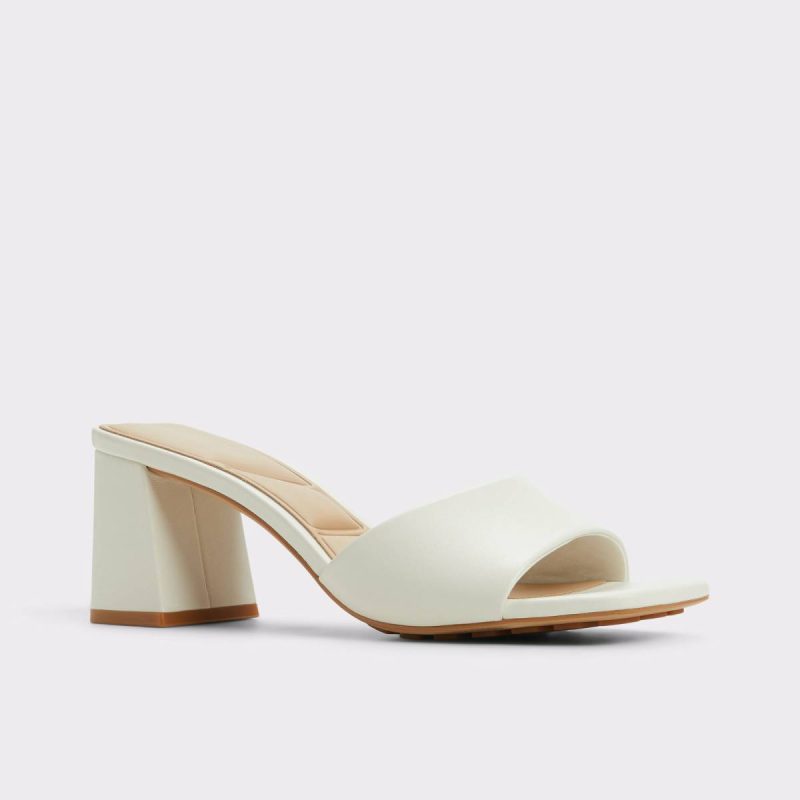 White Sandals Women Aldo Tisha White Women's Heeled Mules - Image 4