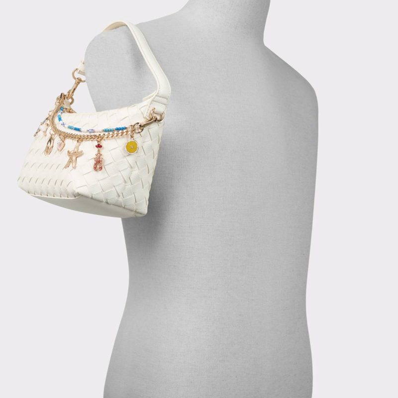 White Shoulder Bags Aldo Frankiewoven White Women's Shoulder Bags Women - Image 4
