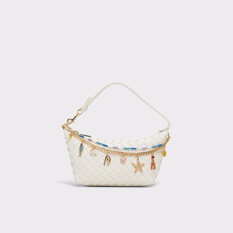 White Shoulder Bags Aldo Frankiewoven White Women's Shoulder Bags Women