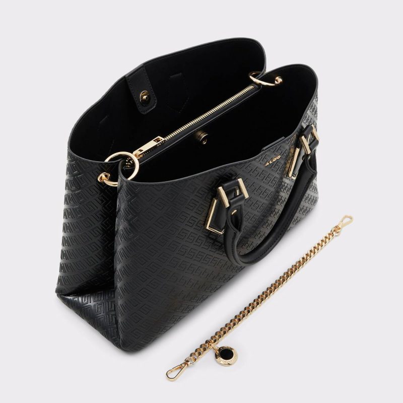 Women Aldo Black Top Handle Bags Baeli Black Women's Top Handle Bags - Image 3