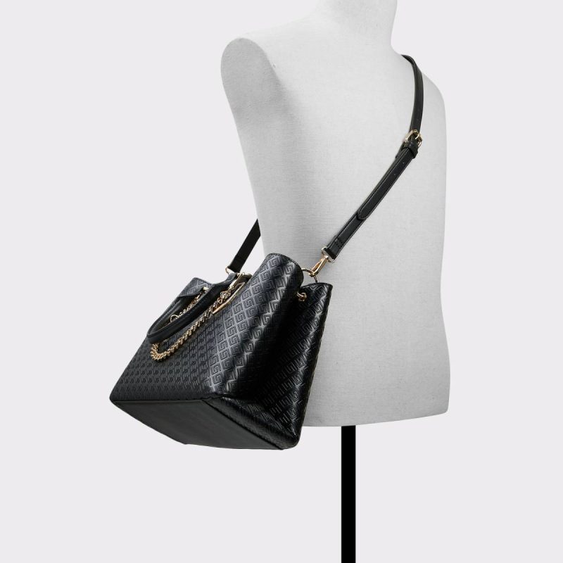 Women Aldo Black Top Handle Bags Baeli Black Women's Top Handle Bags - Image 4