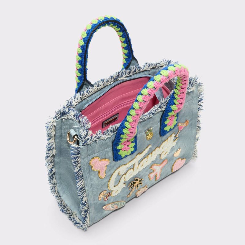 Women Aldo Denim Beachyx Denim Women's Top Handle Bags Top Handle Bags - Image 3