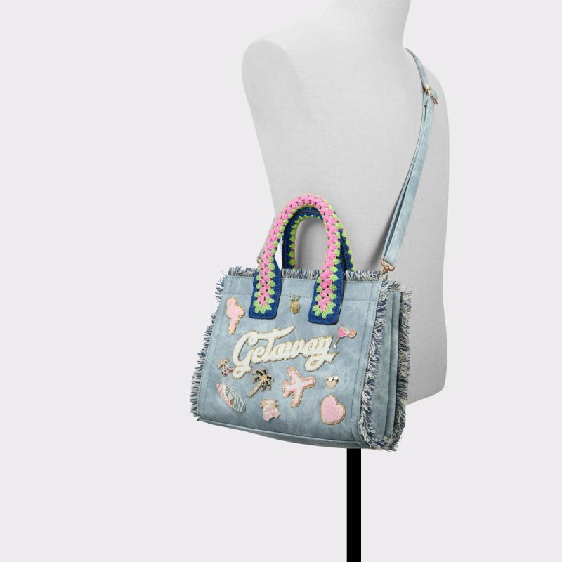 Women Aldo Denim Beachyx Denim Women's Top Handle Bags Top Handle Bags - Image 4