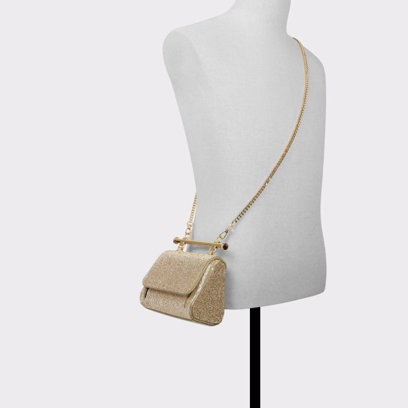 Women Aldo Gold Top Handle Bags Blingchic Gold Women's Top Handle Bags - Image 4