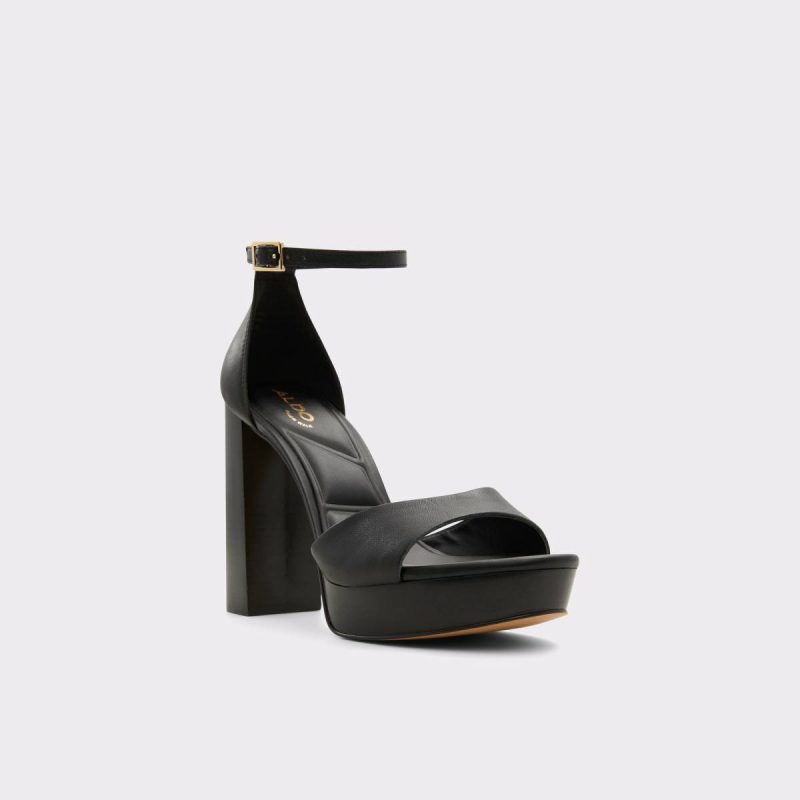 Women Aldo Heels Enaegyn2.0 Black Women's Platform Sandals Black - Image 4