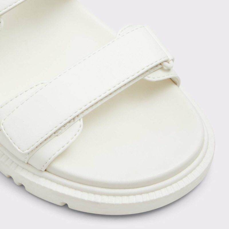 Women Aldo Jeanette White Women's Footbed Sandals White Sandals - Image 5