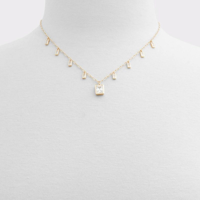 Women Aldo Jewelry Gold/Clear Multi Vedritlan Gold/Clear Multi Women's Necklaces - Image 2