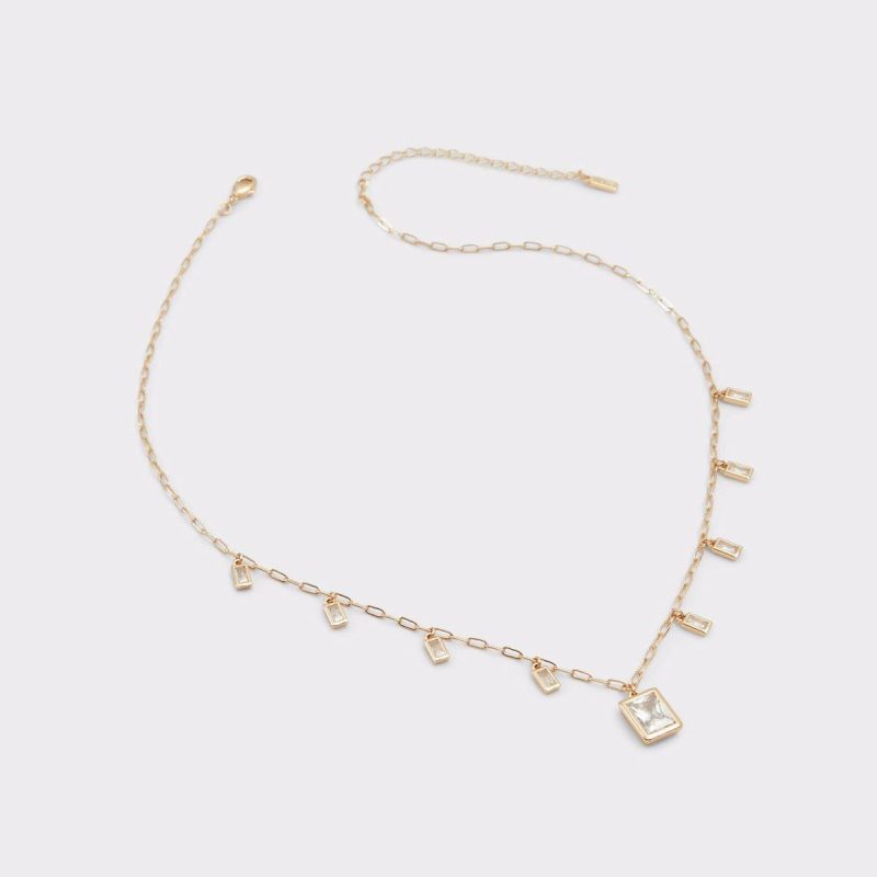 Women Aldo Jewelry Gold/Clear Multi Vedritlan Gold/Clear Multi Women's Necklaces