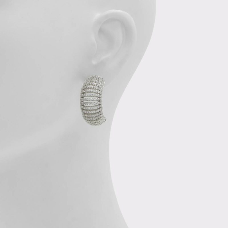Women Aldo Jewelry Padbury Silver/Clear Multi Women's Earrings Silver/Clear Multi - Image 2