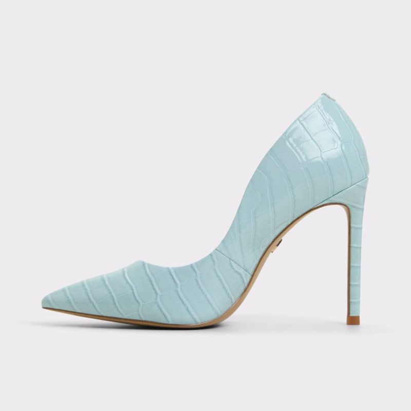 Women Aldo Pastel Blue Heels Stessy2.0 Pastel Blue Women's Pumps - Image 3