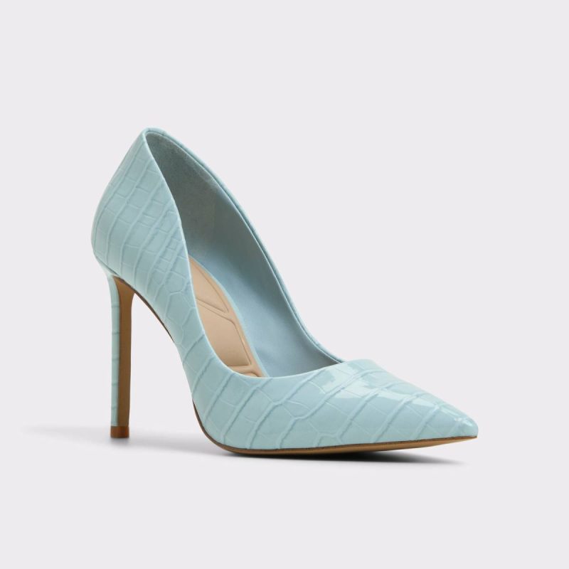 Women Aldo Pastel Blue Heels Stessy2.0 Pastel Blue Women's Pumps - Image 4