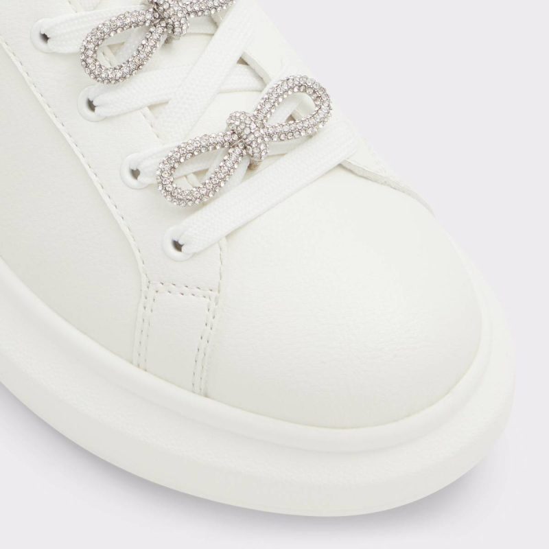 Women Aldo White Merrick White Women's Low Top Sneakers Sneakers - Image 5