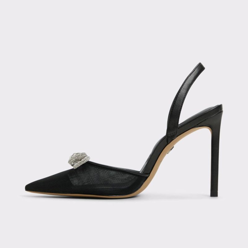 Women Black Aldo Addie Black Women's Slingbacks Heels - Image 3