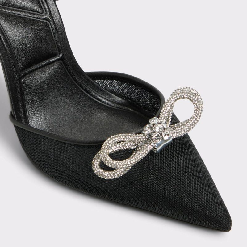 Women Black Aldo Addie Black Women's Slingbacks Heels - Image 5
