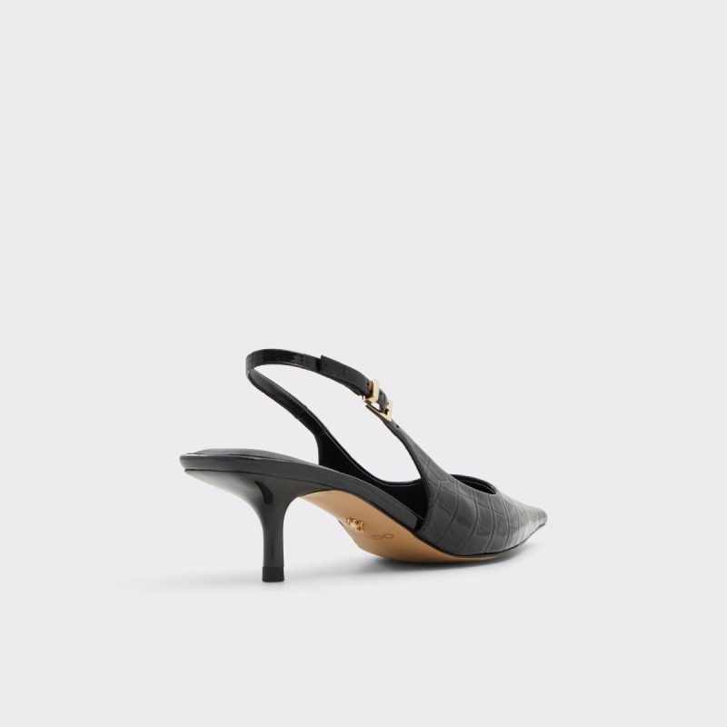Women Black Aldo Josita Black Women's Kitten Heels Heels - Image 2