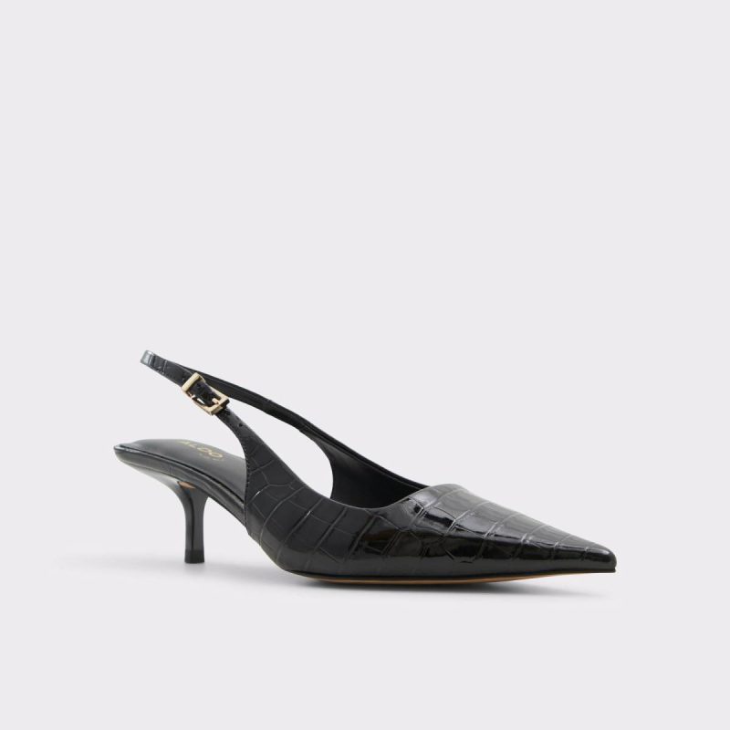 Women Black Aldo Josita Black Women's Kitten Heels Heels - Image 4