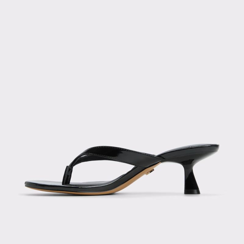 Women Black Heels Aldo Jump Black Women's Strappy Sandals - Image 3