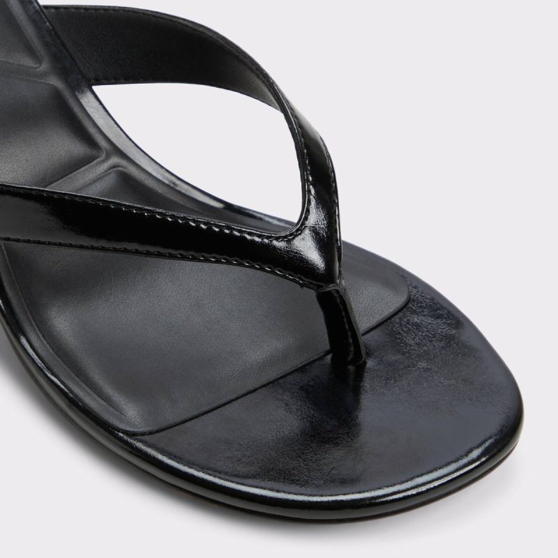 Women Black Heels Aldo Jump Black Women's Strappy Sandals - Image 5