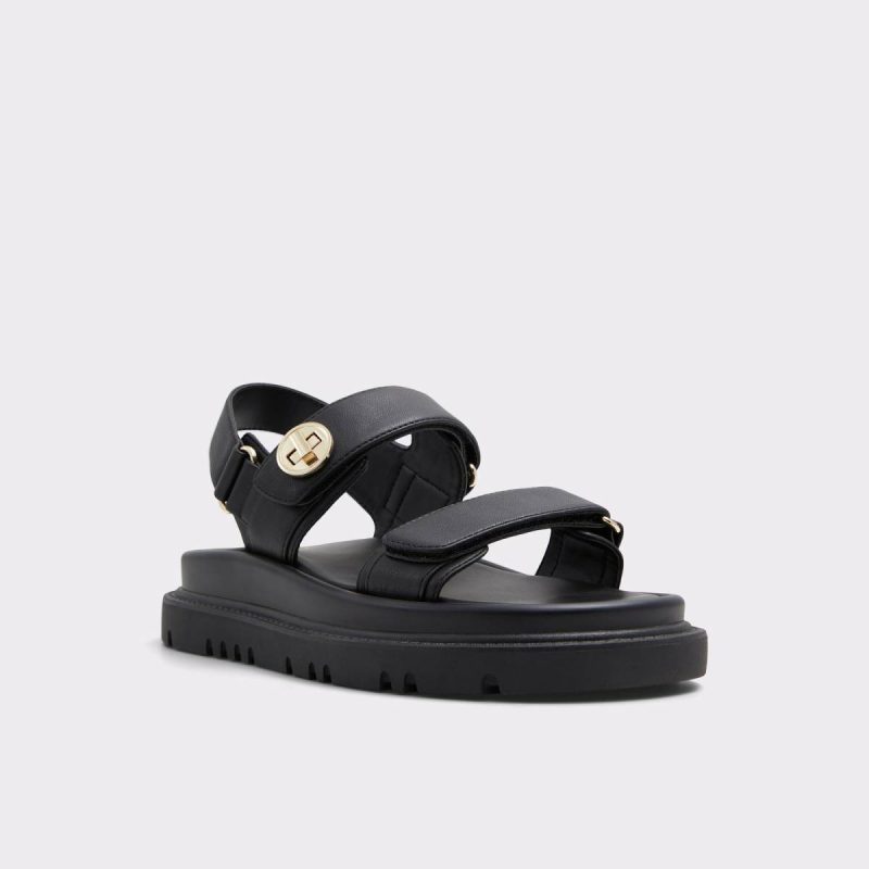 Women Black Sandals Linette Black Women's Footbed Sandals Aldo - Image 4