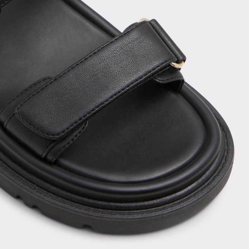 Women Black Sandals Linette Black Women's Footbed Sandals Aldo - Image 5