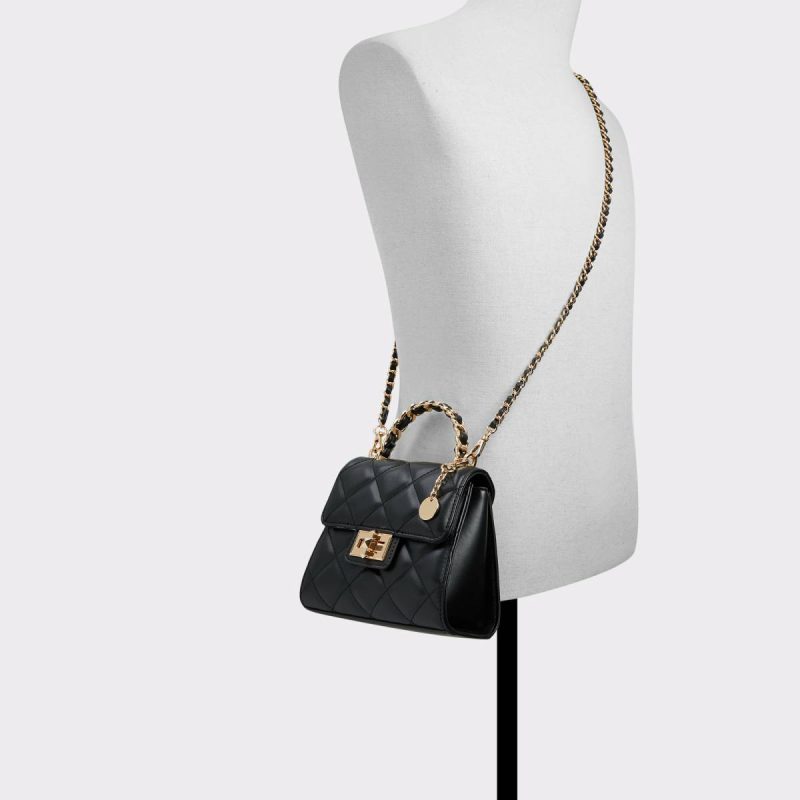 Women Black Top Handle Bags Aldo Borgnineex Black Women's Top Handle Bags - Image 4