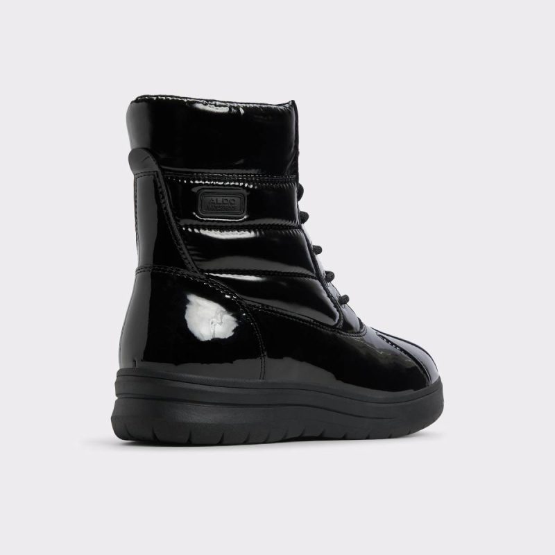 Women Chilly Black Synthetic Patent Women's Winter Boots Black Synthetic Patent Boots Aldo - Image 3
