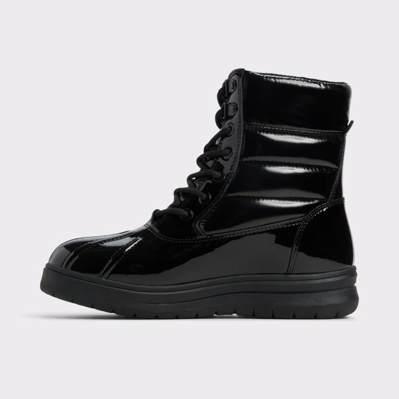 Women Chilly Black Synthetic Patent Women's Winter Boots Black Synthetic Patent Boots Aldo - Image 4