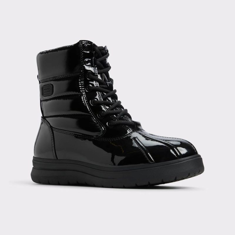 Women Chilly Black Synthetic Patent Women's Winter Boots Black Synthetic Patent Boots Aldo - Image 5