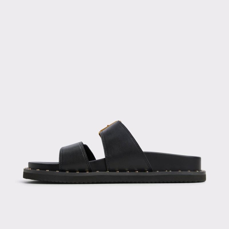 Women Elyna Black Women's Footbed Sandals Black Sandals Aldo - Image 3