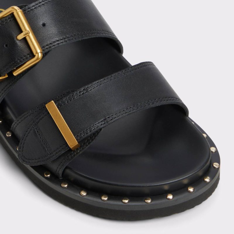 Women Elyna Black Women's Footbed Sandals Black Sandals Aldo - Image 5