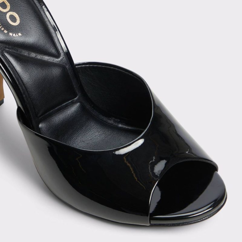 Women Heels Aldo Black Fidelia Black Women's Heeled Mules - Image 5