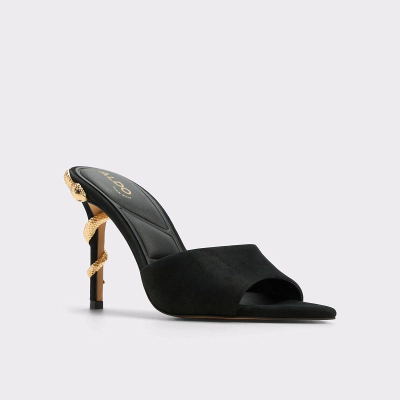 Women Heels Aldo Other Black Seashella Other Black Women's Heeled Mules - Image 4