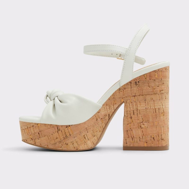 Women Heels Aldo White/Bone Ulialdan White/Bone Women's Platform Sandals - Image 3
