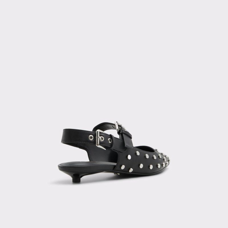 Women Heels Black Aldo Kellya Black Women's Slingbacks - Image 3