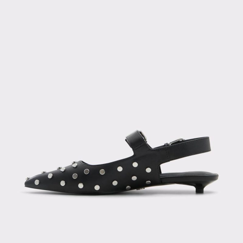 Women Heels Black Aldo Kellya Black Women's Slingbacks - Image 4