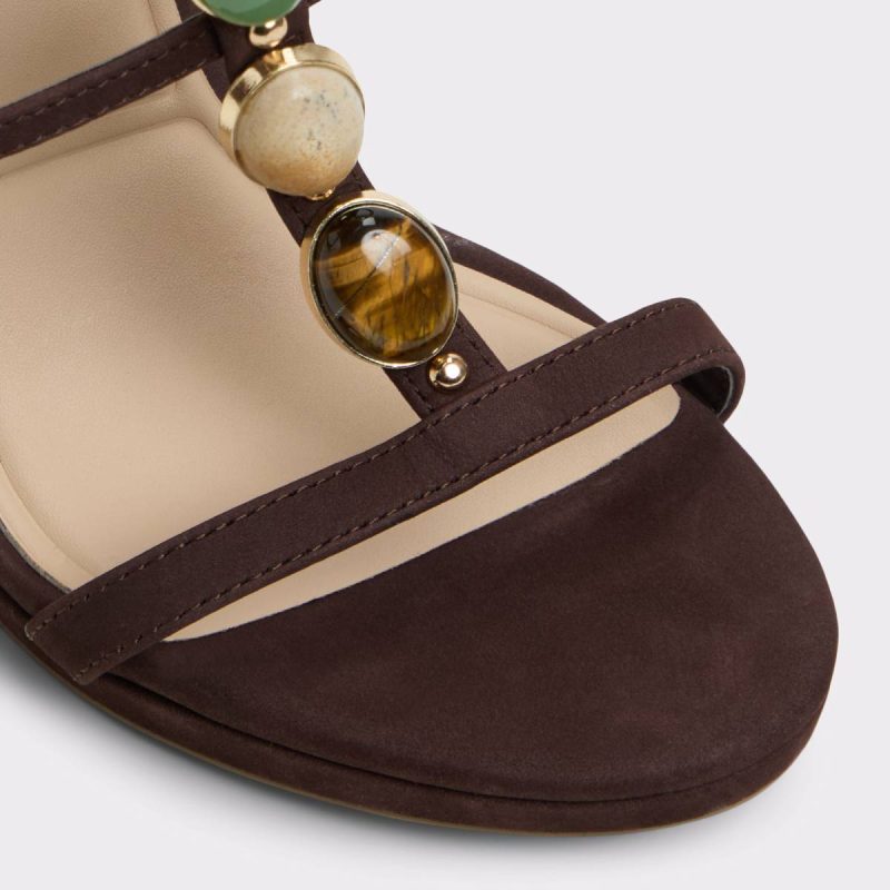Women Heels Dark Brown Opalia Dark Brown Women's Strappy Sandals Aldo - Image 5