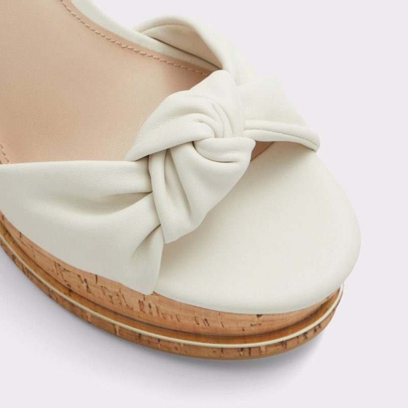Women Open White Sandals Aldo Barykin Open White Women's Wedges - Image 5