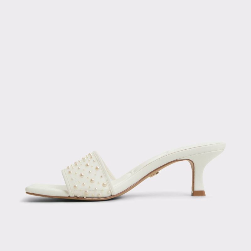 Women Pearlia White Women's Heeled Mules Heels White Aldo - Image 3