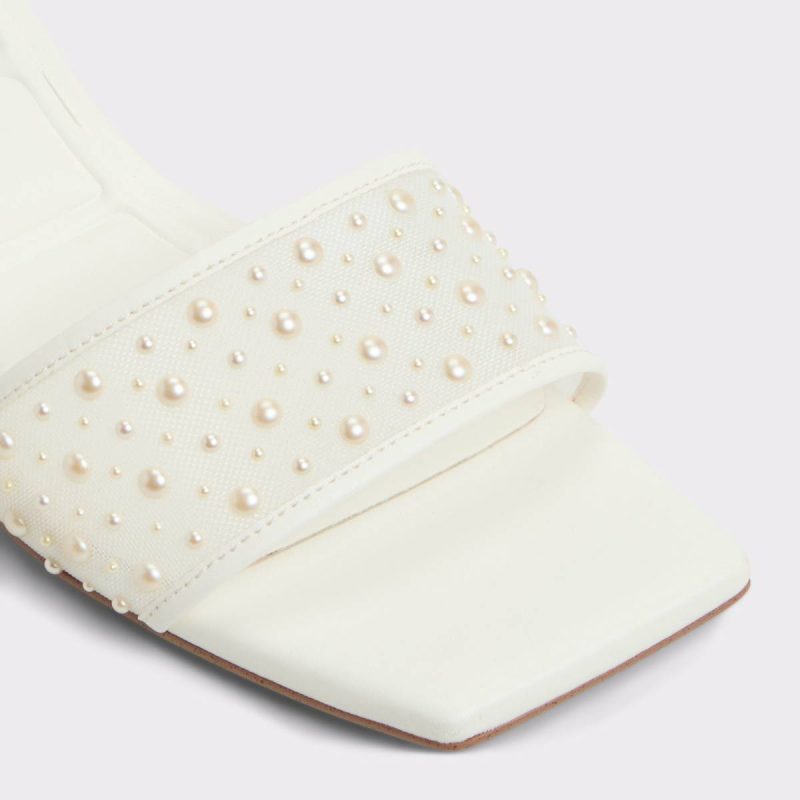 Women Pearlia White Women's Heeled Mules Heels White Aldo - Image 5