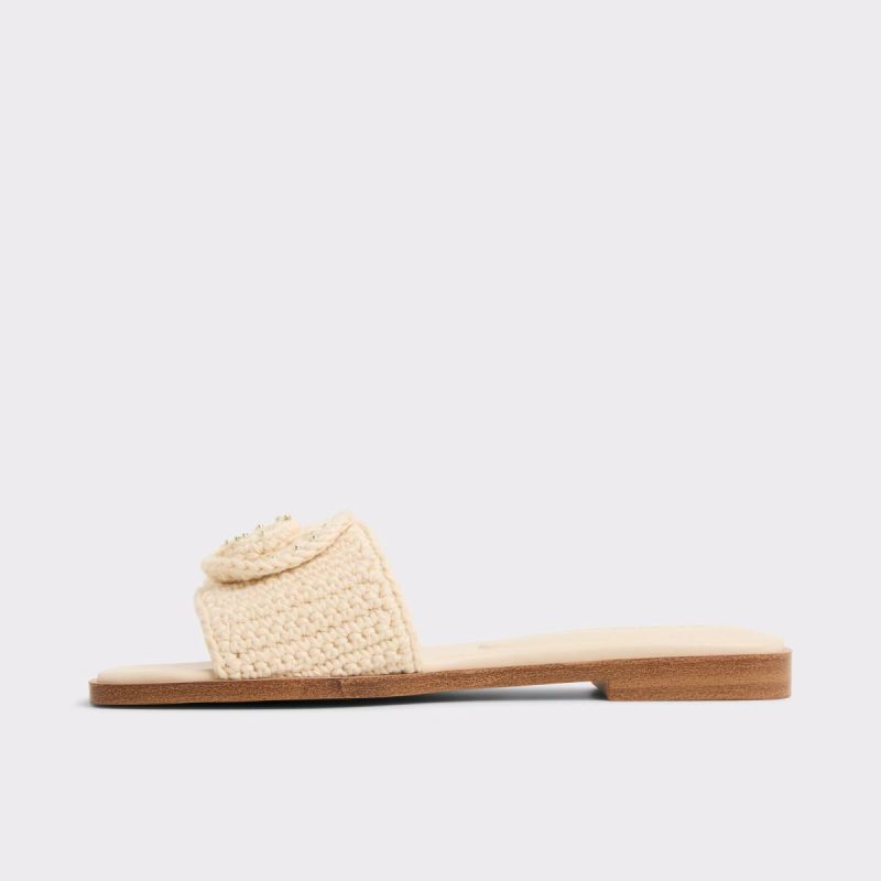 Women Sandals Aldo Light Beige Sabbia Light Beige Women's Flat Sandals - Image 3