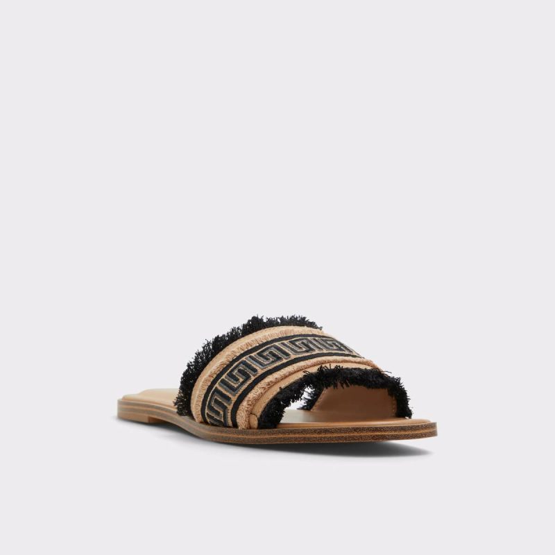 Women Sandals Open Black Nalani Open Black Women's Flat Sandals Aldo - Image 4
