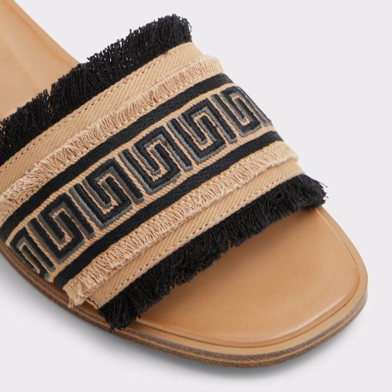 Women Sandals Open Black Nalani Open Black Women's Flat Sandals Aldo - Image 5