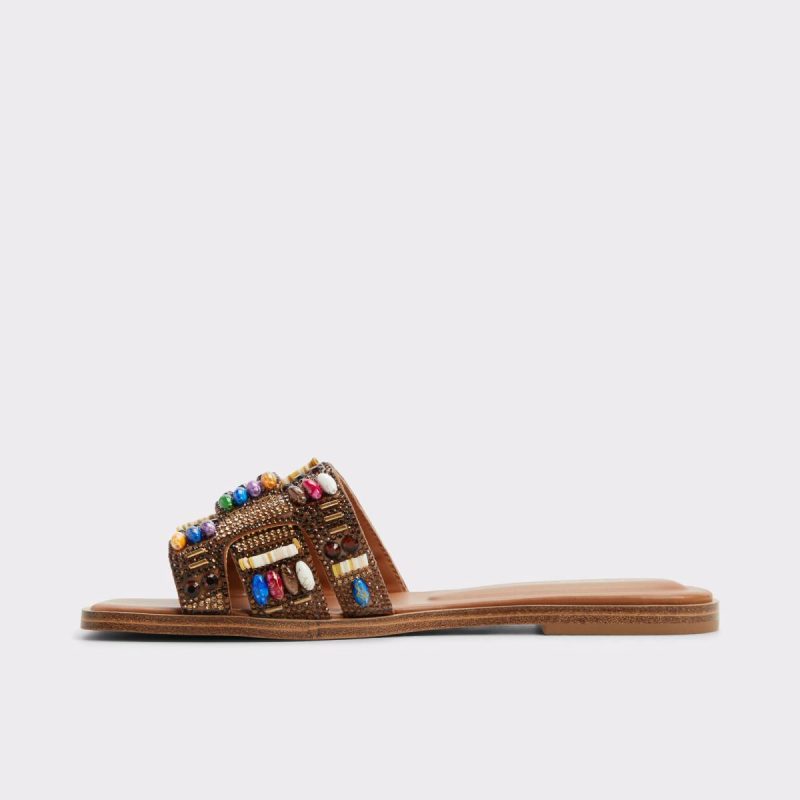 Women Sandals Open Brown Eleny Open Brown Women's Flat Sandals Aldo - Image 4