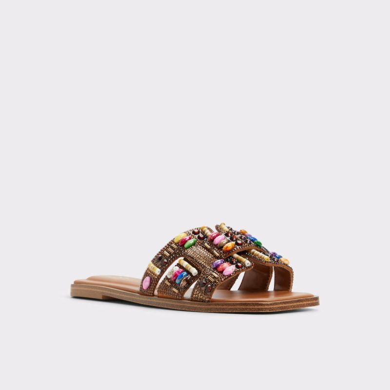 Women Sandals Open Brown Eleny Open Brown Women's Flat Sandals Aldo - Image 5