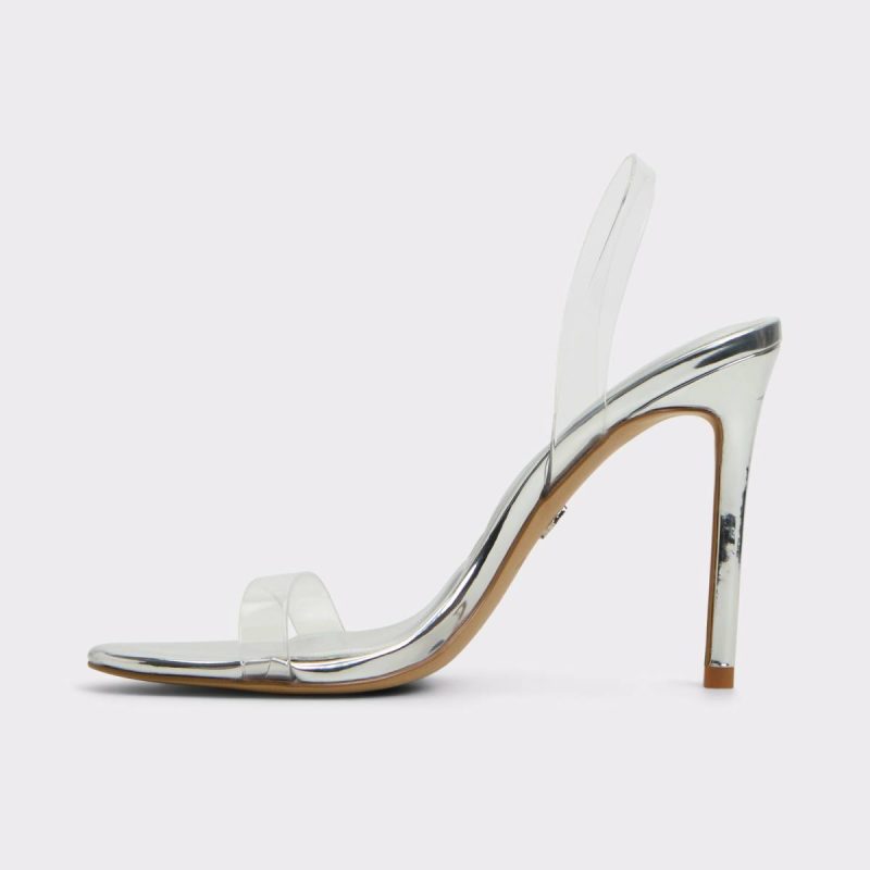 Women Sandals Silver Aldo Quinilynn Silver Women's Metallics - Image 3
