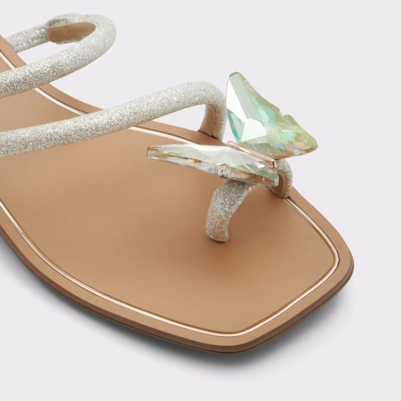 Women Silver Garberia Silver Women's Flat Sandals Heels Aldo - Image 5